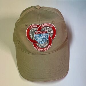 Corvette GM Ford Mopar Muscle Tan Classic Car Embroidered Cap